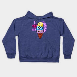 Sweet Delights - Kawaii Ice Cream Kids Hoodie